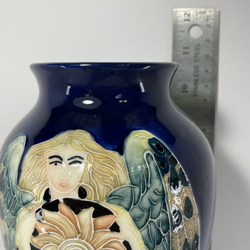 Old Tupton Ware Tube Lined Hand Painted Ceramic Vase ANGEL SUN 10.5” Tall - Picture 10 of 12